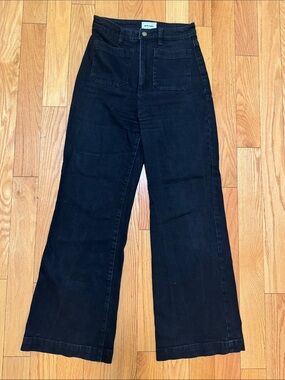 ROLLA’S High Rise wide leg black jeans size 29 (inseam 31”)